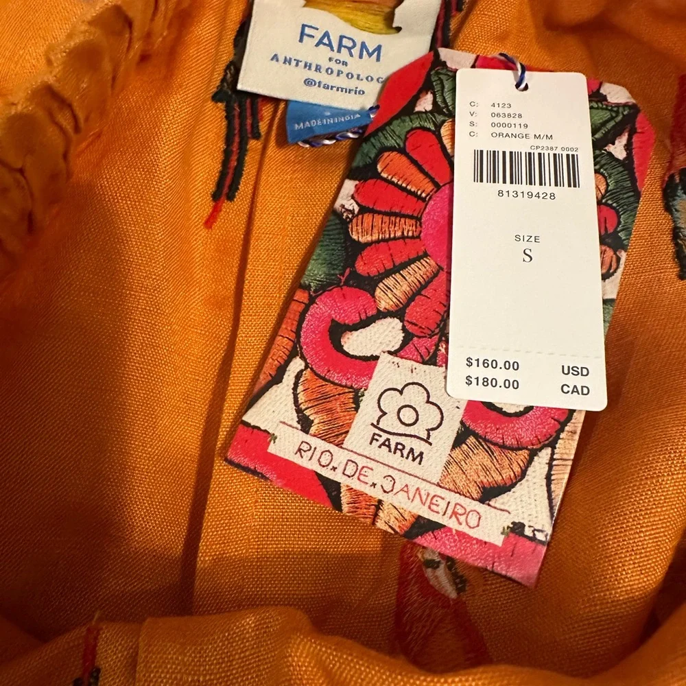 Farm Rio linen blend cropped pants - Picture 7 of 7